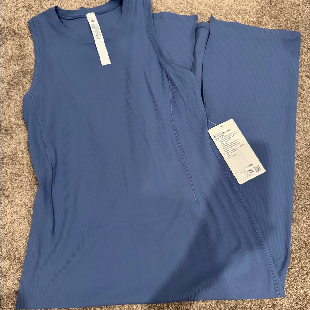 Lululemon Athletica Ribbed align maxi Dress in Blue